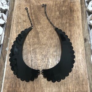 Black metal collar necklace